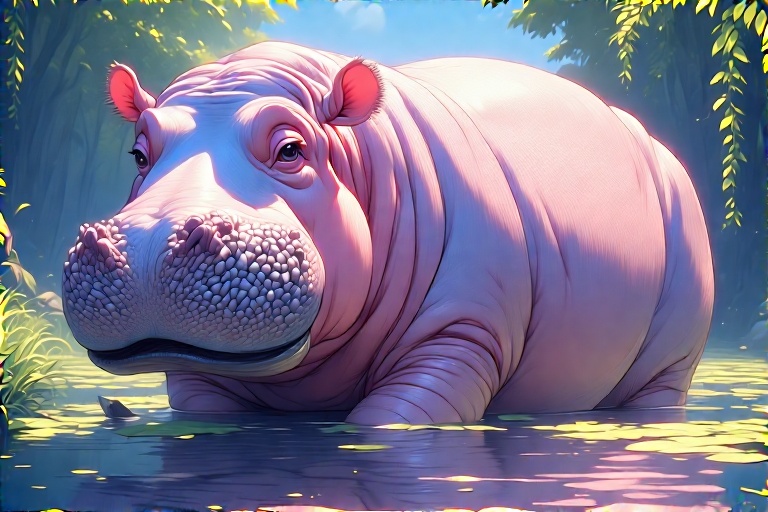 hippopotamus_Random_in_an_abso